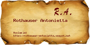 Rothauser Antonietta névjegykártya